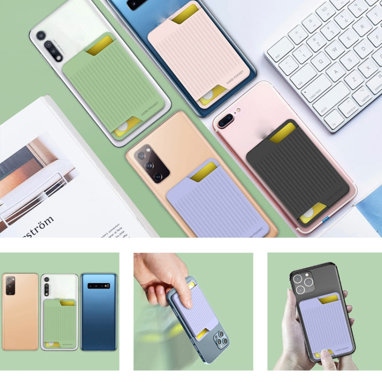 AhaStyle PT169 Mobile Phone Silicone Back Card Case Bus Card Bank Card Convenient Organizer, PT169 (Pink), PT169 (Black), PT169 (Green), PT169 (Purple)
