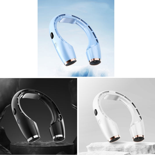 Ventilateur de cou suspendu sans feuilles, à grande puissance de refroidissement, rechargeable par USB