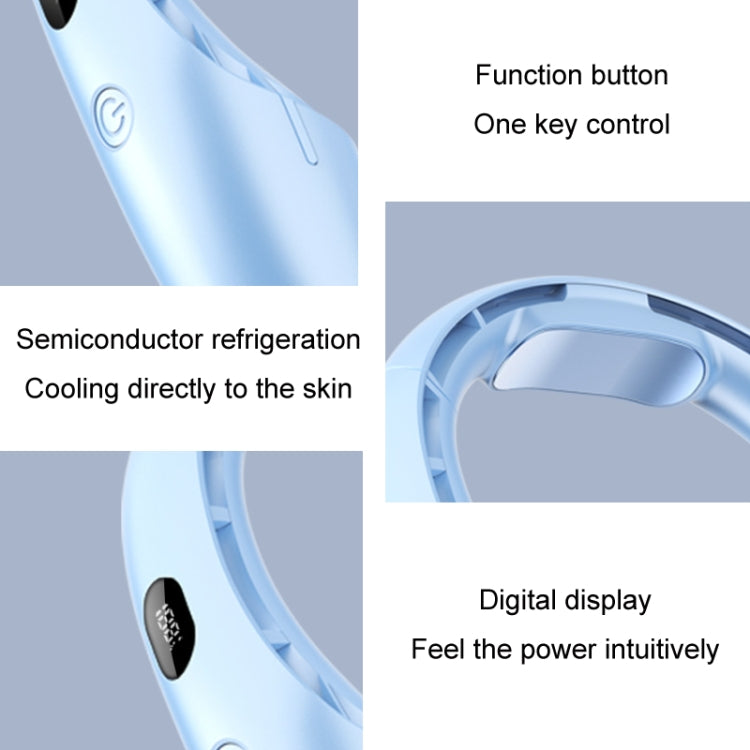 Ventilateur de cou suspendu sans feuilles, à grande puissance de refroidissement, rechargeable par USB