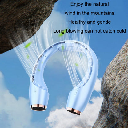 Ventilateur de cou suspendu sans feuilles, à grande puissance de refroidissement, rechargeable par USB