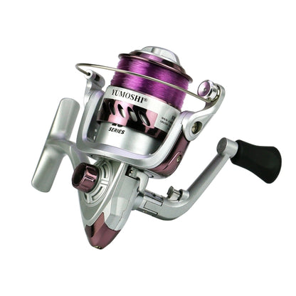 Moulinet de pêche à galvanoplastie plastique série YUMOSHI YK, YK2000, YK3000, YK4000, YK6000, YK7000
