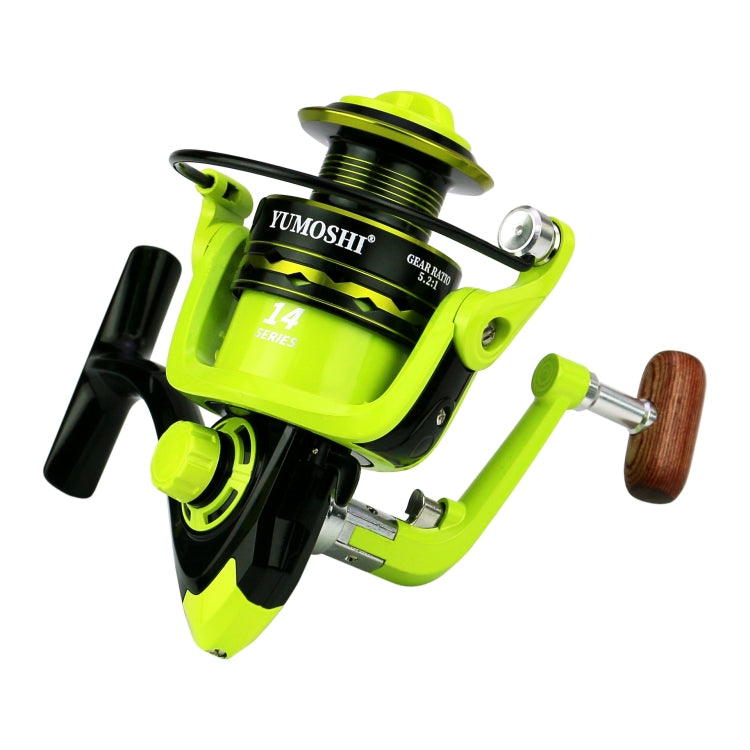 Moulinet de Pêche à Bobine Métallique Spinning Wheel, YUMOSHI OE2000 (Vert), YUMOSHI OE3000 (Vert), YUMOSHI OE4000 (Vert), YUMOSHI OE5000 (Vert), YUMOSHI OE6000 (Vert), YUMOSHI OE7000 (Vert)