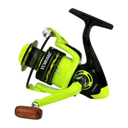 Moulinet de Pêche à Bobine Métallique Spinning Wheel, YUMOSHI OE2000 (Vert), YUMOSHI OE3000 (Vert), YUMOSHI OE4000 (Vert), YUMOSHI OE5000 (Vert), YUMOSHI OE6000 (Vert), YUMOSHI OE7000 (Vert)