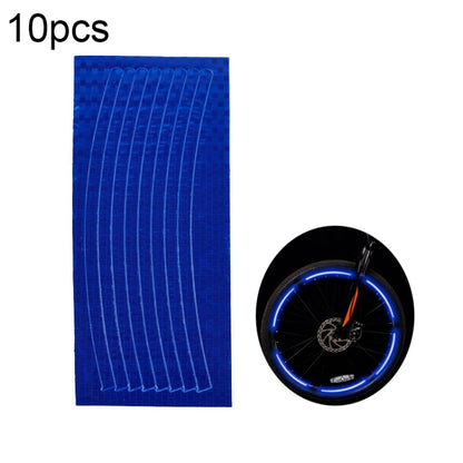 10pcs Reflective Stickers For Bicycle Rims Riding Equipment Accessories
