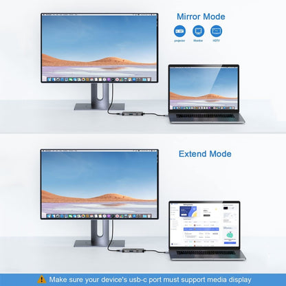 QGeeM UH03-1 USB3.0 Multifunctional Docking Station Type-C PD100W HUB, UH03-1 (3 in 1)
