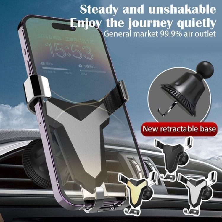 Gravity Navigation Car Air Outlet Triangular Mobile Phone Holder