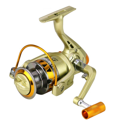 Spinning Fishing Reel 5.2:1 Gear Ratio Metal Spool Saltwater Fishing Tools, YUMOSHI JF2000, YUMOSHI JF3000, YUMOSHI JF4000, YUMOSHI JF5000, YUMOSHI JF6000, YUMOSHI JF7000