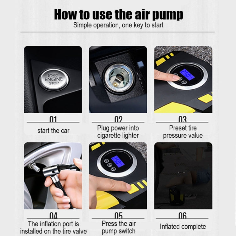 SUITU ST-5002 Compresseur d'air de voiture DC 12V Gonfleur de pneu 150 PSI Pompe à air automatique, modèle à aiguille, modèle à affichage numérique, modèle à aiguille + boîte à outils, modèle à affichage numérique + boîte à outils