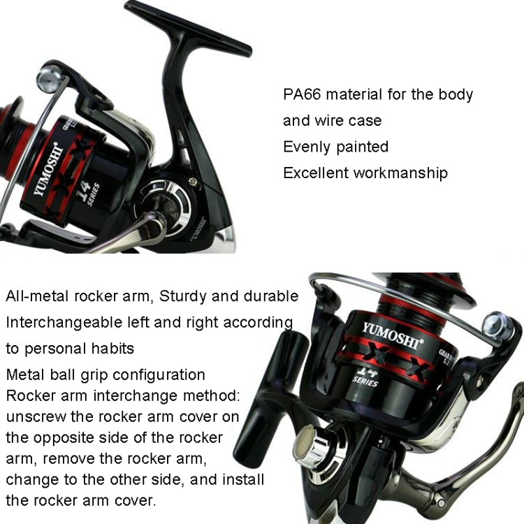 Metal Rocker Fishing Reel, YUMOSHI RS2000, YUMOSHI RS3000, YUMOSHI RS4000, YUMOSHI RS5000, YUMOSHI RS6000, YUMOSHI RS7000