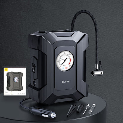 SUITU ST-818 DC 12V Pompe à air filaire pour voiture avec éclairage LED, modèle à aiguille, modèle à affichage numérique, modèle à aiguille + boîte à outils, modèle à affichage numérique + boîte à outils