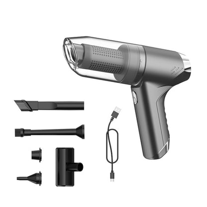 SUITU ST-6671 Wireless Car Vacuum Cleaner Small Handheld Blowing and Suction Dual Use, Style:, Basic Model Black, Basic Model White, Basic Model Black+Floor Brush, Basic Model White+Floor Brush, Brushless Silver Gray, Brushless Dark Green              ...