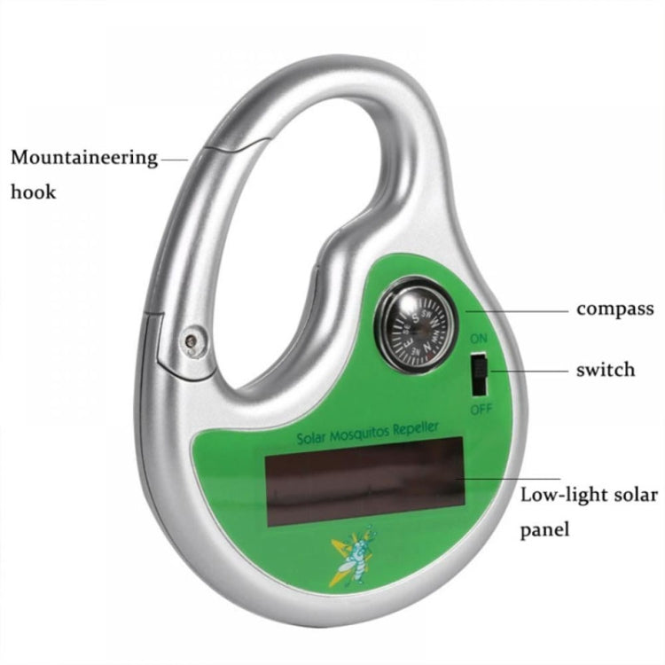 Répulsif Moustiques Ultrasonique d'Extérieur Portable à Recharge Solaire Chasse-Moustiques et Insectes