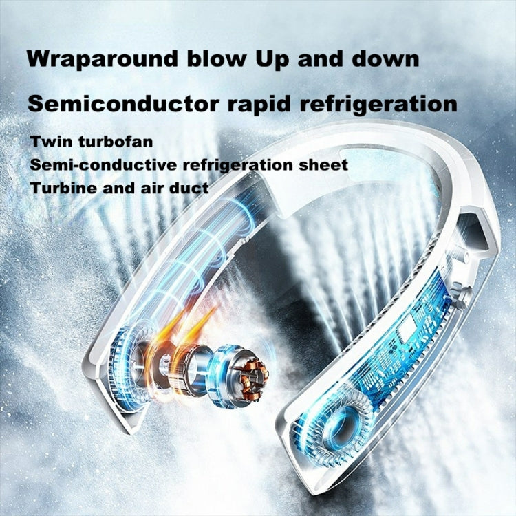 Ventilateur de cou suspendu WT-F54 avec refroidissement semi-conducteur, longue durée de vie de la batterie et vent de tous les côtés