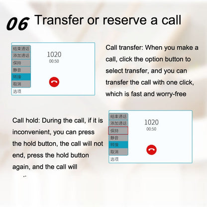 P03 4G+VOIP Dual Mode Wireless Fixed Line SIP Network Phone IP Enterprise Office Phone Wireless Landline, P03