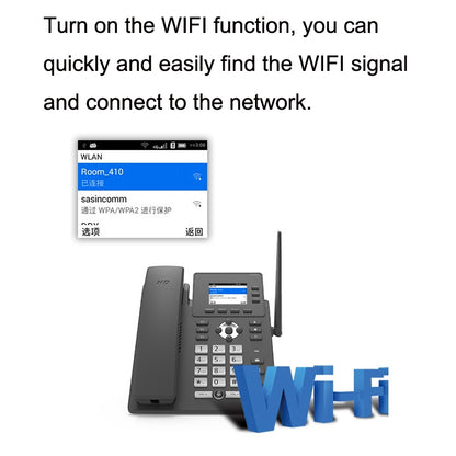 S01 Téléphone réseau VOIP intelligent 4G Full Netcom Conférence audio SIPBureau sans fil fixe, S01