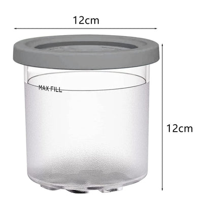 For Ninja NC299AMZ NC300 Ice Cream Storage Containers with Lids, 2 Cups, 4 Cups, 2 Cups+Spoon, 4 Cups+Spoon