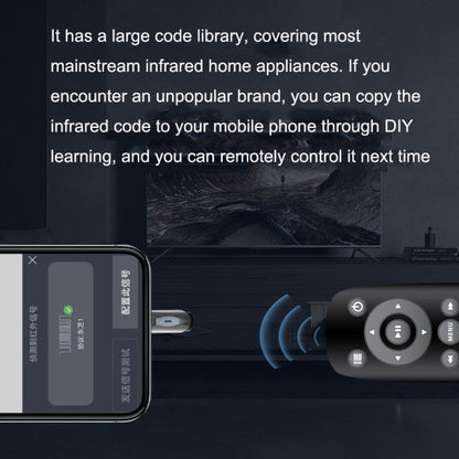 R10 Phone Smart Infrared Transmitter Learning Type Long Distance Remote Control, Interface:, Type-C/USB-C, 8 Pin, Micro USB