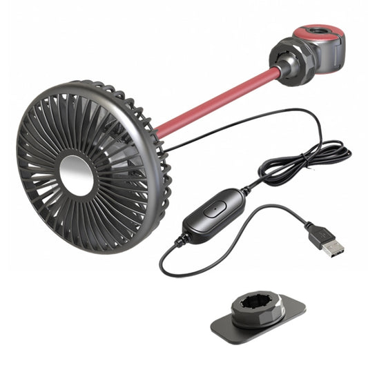 Ventilateur flexible USB pour banquette arrière de voiture F508, avec réglage de la vitesse du souffle, F508