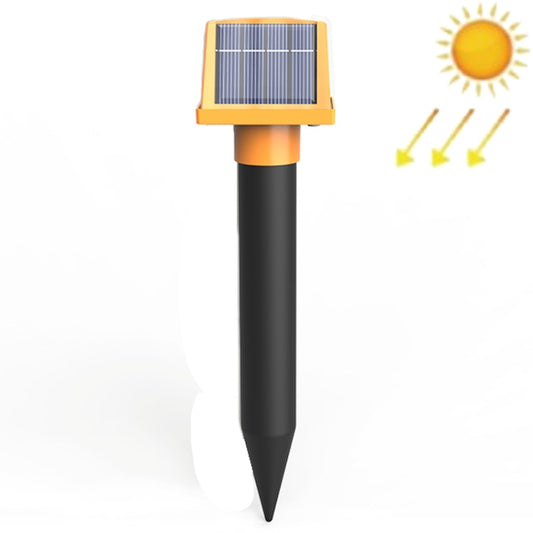 SJZ057 Répulsif solaire ultrasons étanche IP66 pour l'extérieur, répulsif ultrasons pour animaux de verger, SJZ057 (Orange)