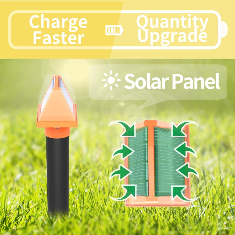 SJZ057 Répulsif solaire ultrasons étanche IP66 pour l'extérieur, répulsif ultrasons pour animaux de verger, SJZ057 (Orange)