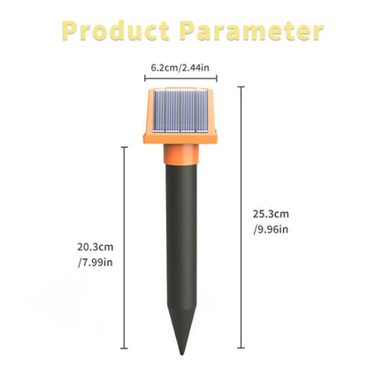 SJZ057 Répulsif solaire ultrasons étanche IP66 pour l'extérieur, répulsif ultrasons pour animaux de verger, SJZ057 (Orange)