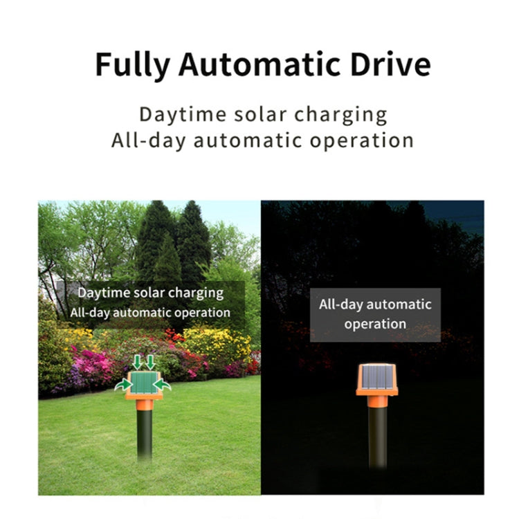 SJZ057 Répulsif solaire ultrasons étanche IP66 pour l'extérieur, répulsif ultrasons pour animaux de verger, SJZ057 (Orange)