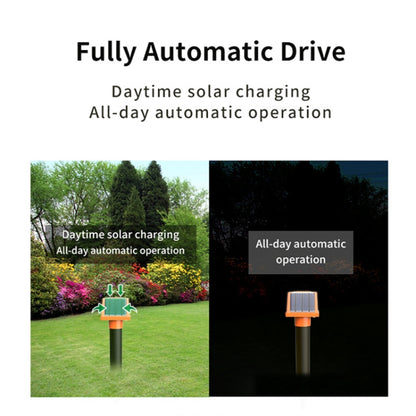 SJZ057 Répulsif solaire ultrasons étanche IP66 pour l'extérieur, répulsif ultrasons pour animaux de verger, SJZ057 (Orange)