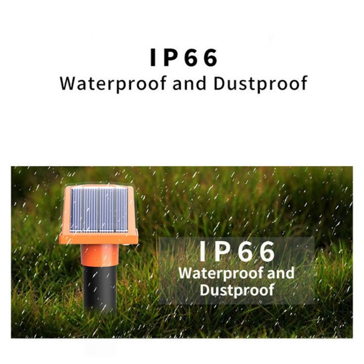 SJZ057 Répulsif solaire ultrasons étanche IP66 pour l'extérieur, répulsif ultrasons pour animaux de verger, SJZ057 (Orange)