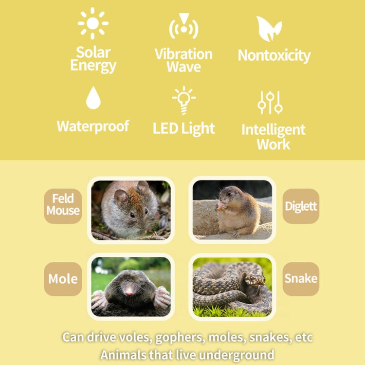 SJZ057 Répulsif solaire ultrasons étanche IP66 pour l'extérieur, répulsif ultrasons pour animaux de verger, SJZ057 (Orange)