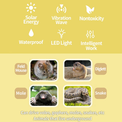 SJZ057 Répulsif solaire ultrasons étanche IP66 pour l'extérieur, répulsif ultrasons pour animaux de verger, SJZ057 (Orange)