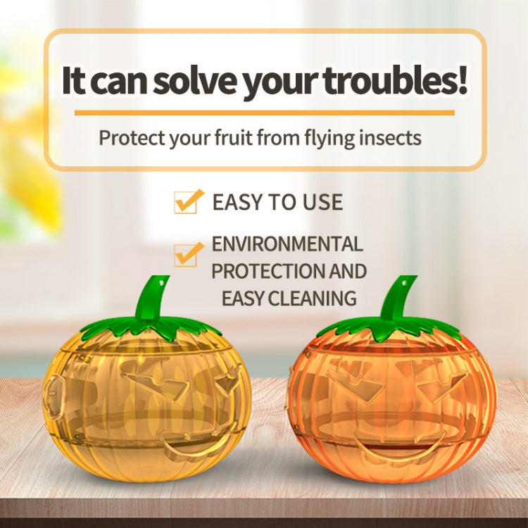SJZ060 2pcs/set Pumpkin Shaped Fruit Fly Traps Fruit Fly Trap Bee Trap