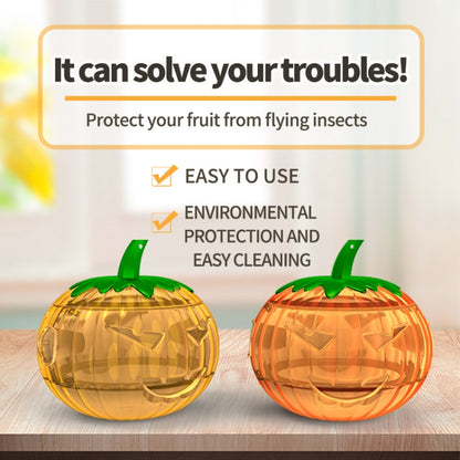 SJZ060 2pcs/set Pumpkin Shaped Fruit Fly Traps Fruit Fly Trap Bee Trap