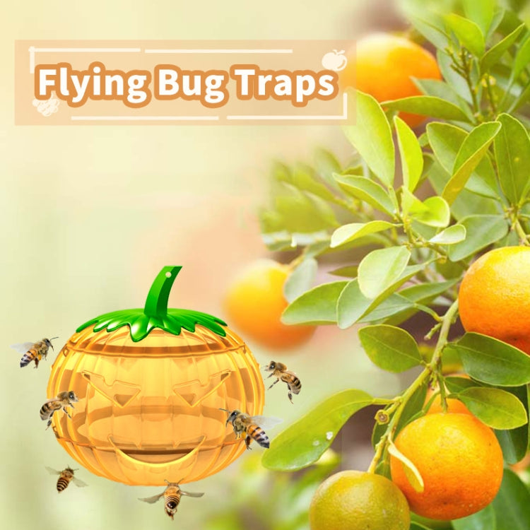 SJZ060 2pcs/set Pumpkin Shaped Fruit Fly Traps Fruit Fly Trap Bee Trap