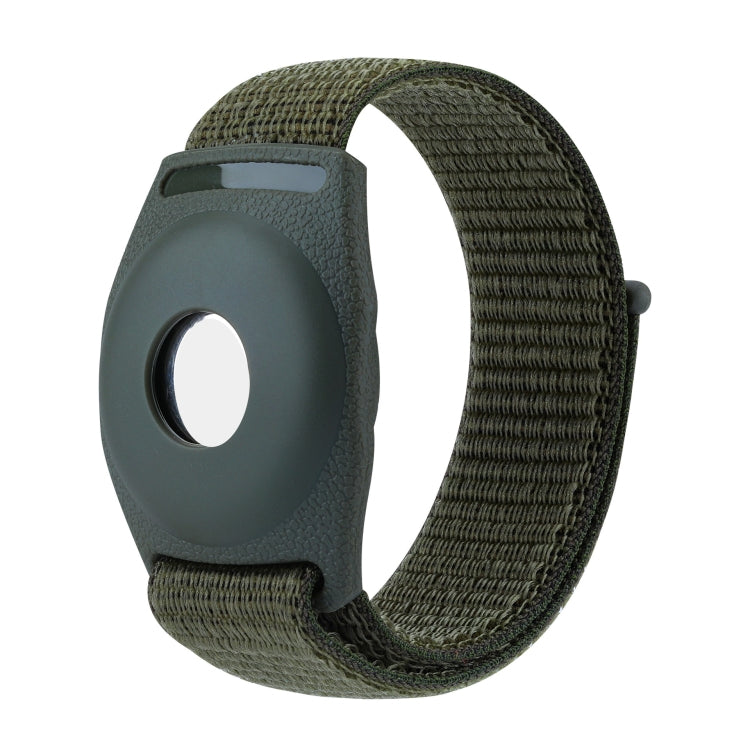 For AirTag Anti-Lost Device Case Locator Nylon Loop Watch Strap Wrist Strap, 17cm (Army Green Camouflage), 22cm (Army Green Camouflage), 17cm (Deep Green Camouflage), 22cm (Deep Green Camouflage), 17cm (Purple Camouflage), 22cm (Purple Camouflage)     ...
