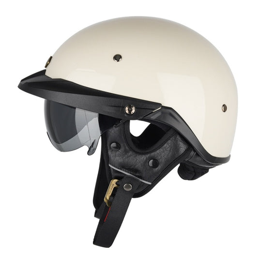 Casque demi-jet moto SOMAN, réglable, avec rétroviseur intérieur, tailles M, L, XL, XXL