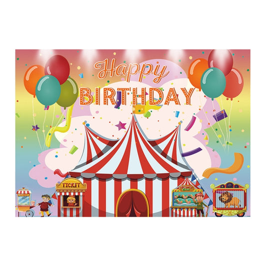 Toile de fond d'anniversaire pour enfants, toile de fond sur le thème du carnaval, du cirque, bannière de fond à suspendre, 150x100cm, 180x120cm, 210x150cm