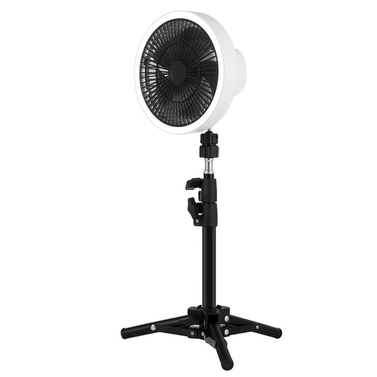 ZK-01 Ventilateur trépied 7 pouces d'extérieur avec lumière LED, batterie externe multifonctionnelle, ventilateur suspendu