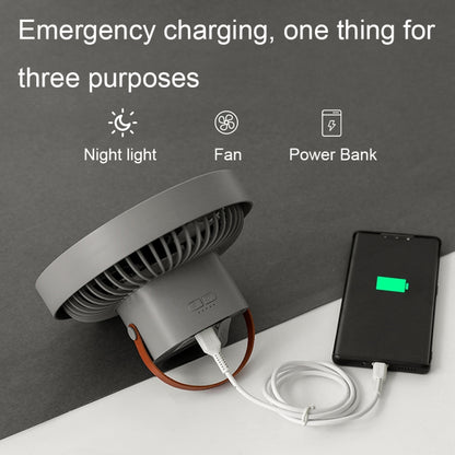 ZK-01 Ventilateur trépied 7 pouces d'extérieur avec lumière LED, batterie externe multifonctionnelle, ventilateur suspendu