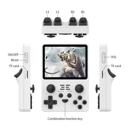 POWKIDDY RGB20S Console de jeu portable rétro à écran IPS de 3,5 pouces open source, 16 Go + 64 Go, 16 Go + 256 Go