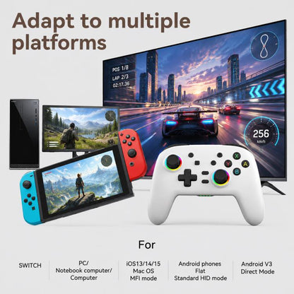 Wireless Bluetooth Somatosensory Vibration Gamepad for Nintendo Switch/Switch PRO, Black Gold, White Green, Black, White