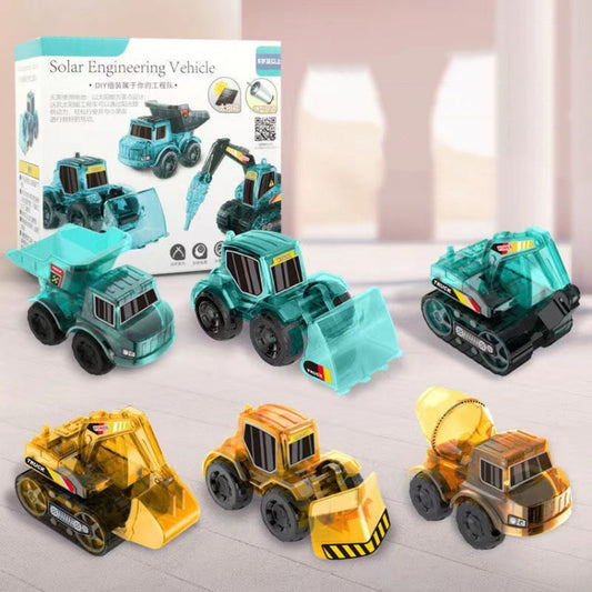 DIY Solar Toys Assembled Engineering Vehicle Model Educational Toy, Engineering Vehicle