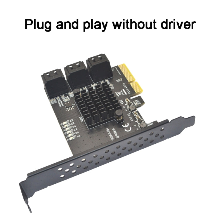 SATA 3.0 Adapter Expansion Card ASMedia ASM1166 Converter, PCIE  4X To 6 Port, PCIE 1X To 6 Port, PCIE 1X To 10 Port, PCIE 4X To 10 Port, PCIE 1X To 8 Port