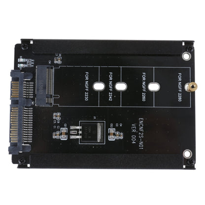 ENCNF2S-N01 NGFF To SATA3 Transfer Card M.2 KEY B-M SSD To 6Gbps Interface Conversion Adapter, With Baffle, With SATA 22pin Cable, Without Baffle