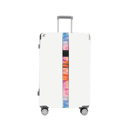 Luggage Fixed Anti-Mis-Opening Packing Strap, Honeycomb, Magic Color, Red Star, Travel Around, Smile, Rainbow, Blue Shiba Inu, Yellow Shiba Inu