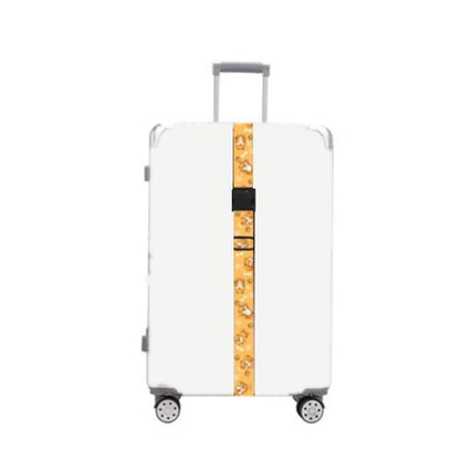 Luggage Fixed Anti-Mis-Opening Packing Strap, Honeycomb, Magic Color, Red Star, Travel Around, Smile, Rainbow, Blue Shiba Inu, Yellow Shiba Inu