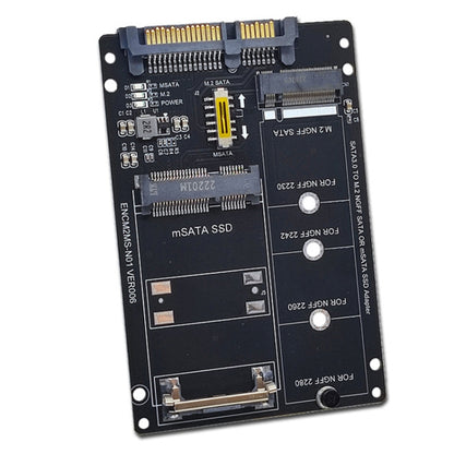 Carte convertisseur SSD 2 en 1 SATA 22 broches vers MSATA ou M.2 NGFF SATA, carte seule, avec câble SATA 22 broches et câble USB 3.0
