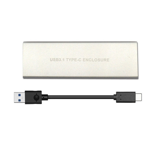USB3.2 To M.2 NVME Hard Disk Box NGFF PCIE Protocol To TYPE-C, White, Black, Black with C-C Cable, Silver White with C-C Cable