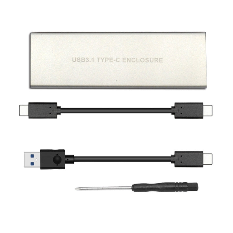 USB3.2 To M.2 NVME Hard Disk Box NGFF PCIE Protocol To TYPE-C, White, Black, Black with C-C Cable, Silver White with C-C Cable