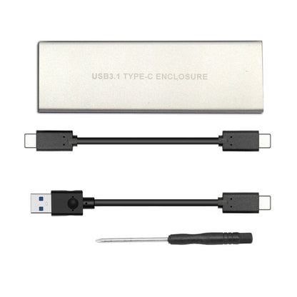 USB3.2 To M.2 NVME Hard Disk Box NGFF PCIE Protocol To TYPE-C, White, Black, Black with C-C Cable, Silver White with C-C Cable