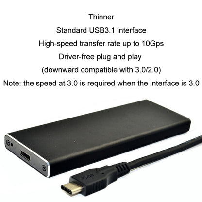 USB3.2 To M.2 NVME Hard Disk Box NGFF PCIE Protocol To TYPE-C, White, Black, Black with C-C Cable, Silver White with C-C Cable